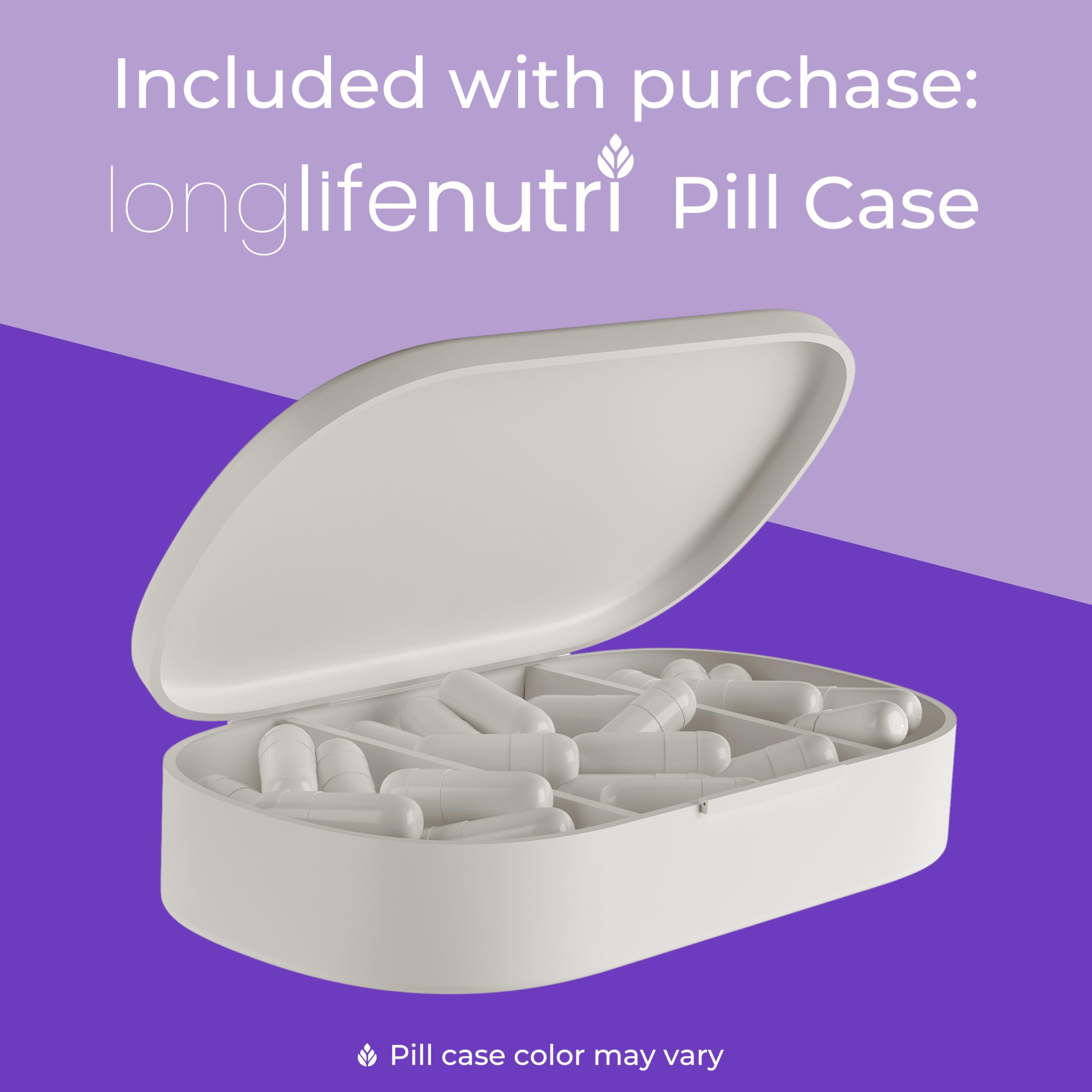 LongLifeNutri R-Alpha Lipoic Acid 300mg 120 capsules on a wooden table