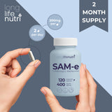 LongLifeNutri SAM-e 400mg supplement with pill organizer