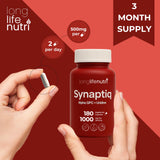 LongLifeNutri Synaptiq 1000mg Choline Supplement bottle back view