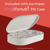 LongLifeNutri Synaptiq 1000mg Choline Supplement capsules on a wooden table