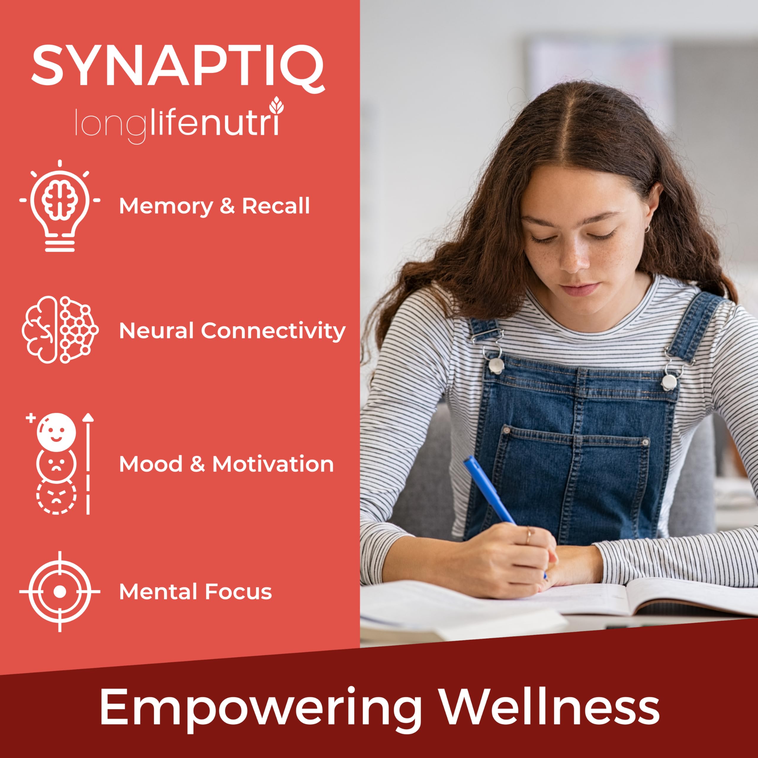 LongLifeNutri Synaptiq 1000mg Choline Supplement ingredients list