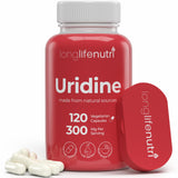 LongLifeNutri Uridine Monophosphate 300mg 120 capsules front view