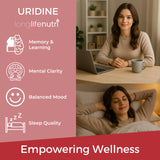 LongLifeNutri Uridine Monophosphate 300mg bottle with pill organizer