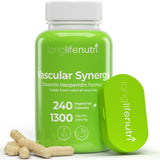 LongLifeNutri Vascular Synergy Complex 240 vegetarian capsules front view