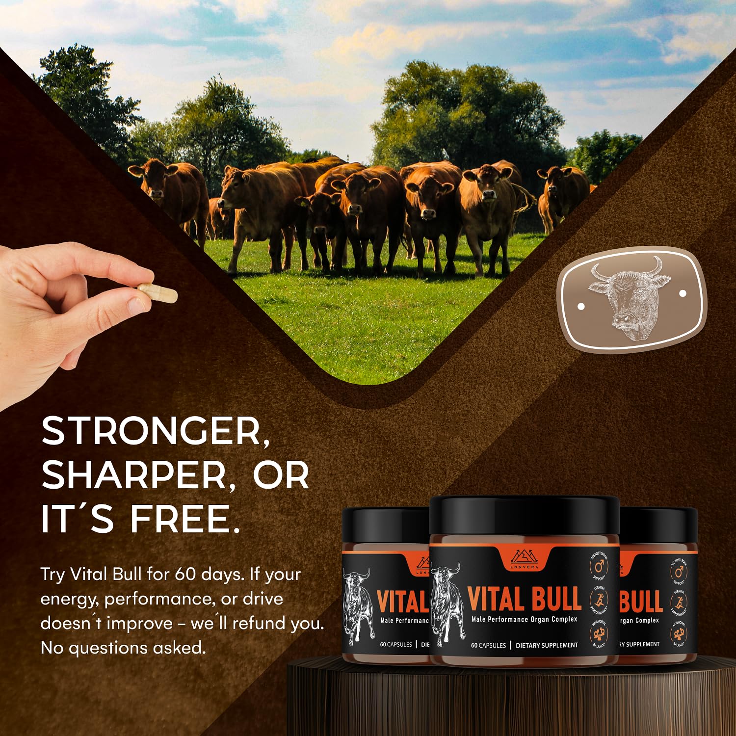 Lonvera Beef Organ Complex Capsules packaging