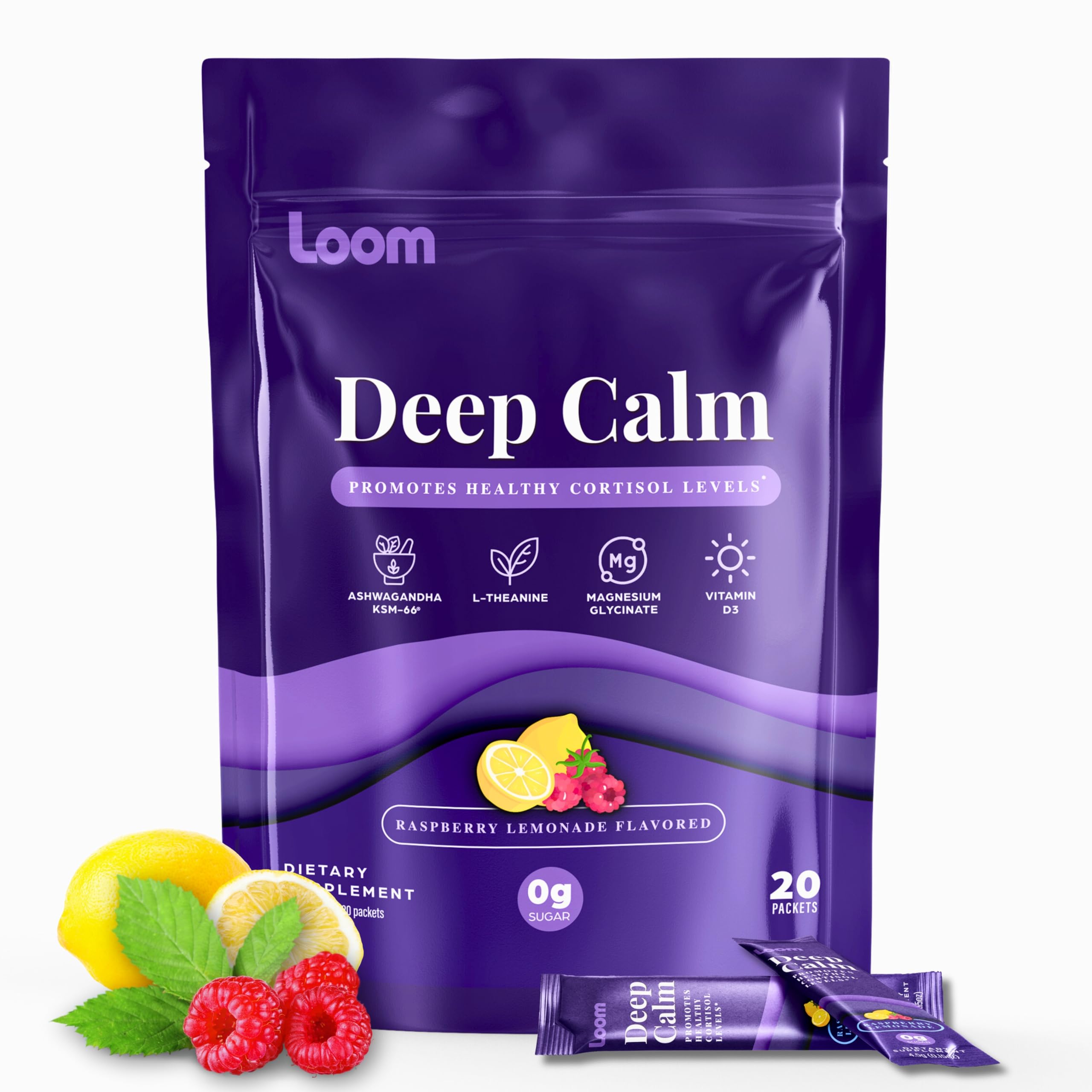 Loom Calming Drink Mix 105g front view packaging
