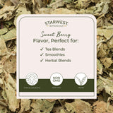 Loose cut raspberry leaves from Starwest Botanicals
