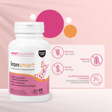 Lorna Vanderhaeghe Ironsmart Liposomal Iron 15mg Capsules on a wooden surface