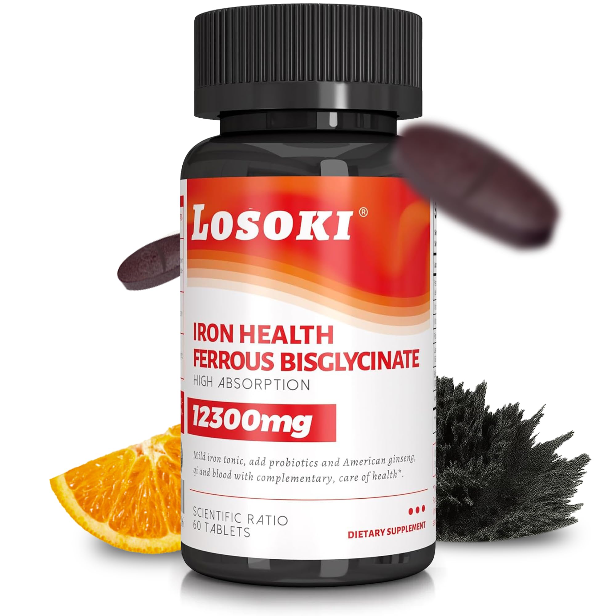 Losoki Iron Supplement 90 capsules front view