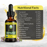 Louianna Oregano Oil 100% Pure bottle side view