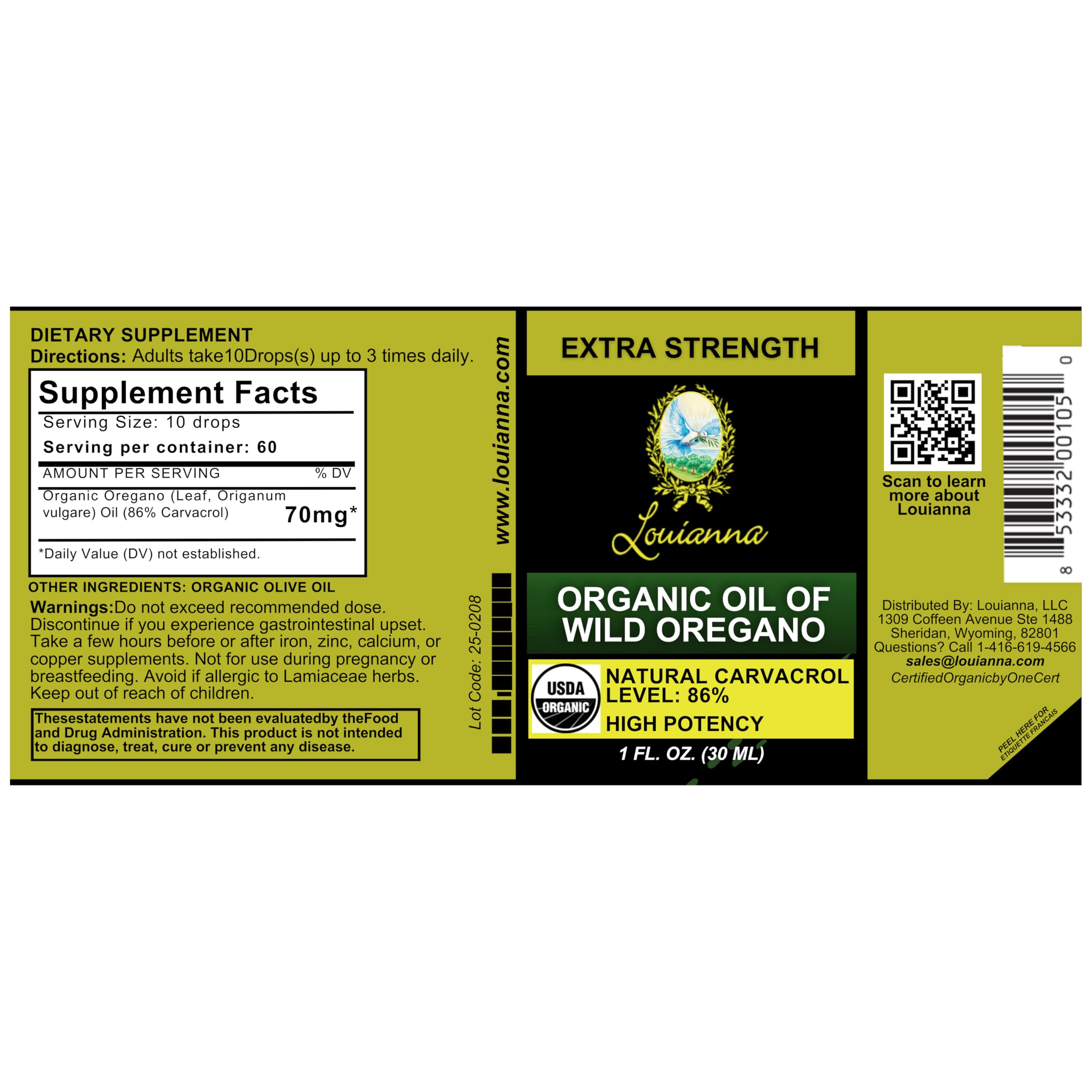 Louianna Oregano Oil 100% Pure with natural herbs
