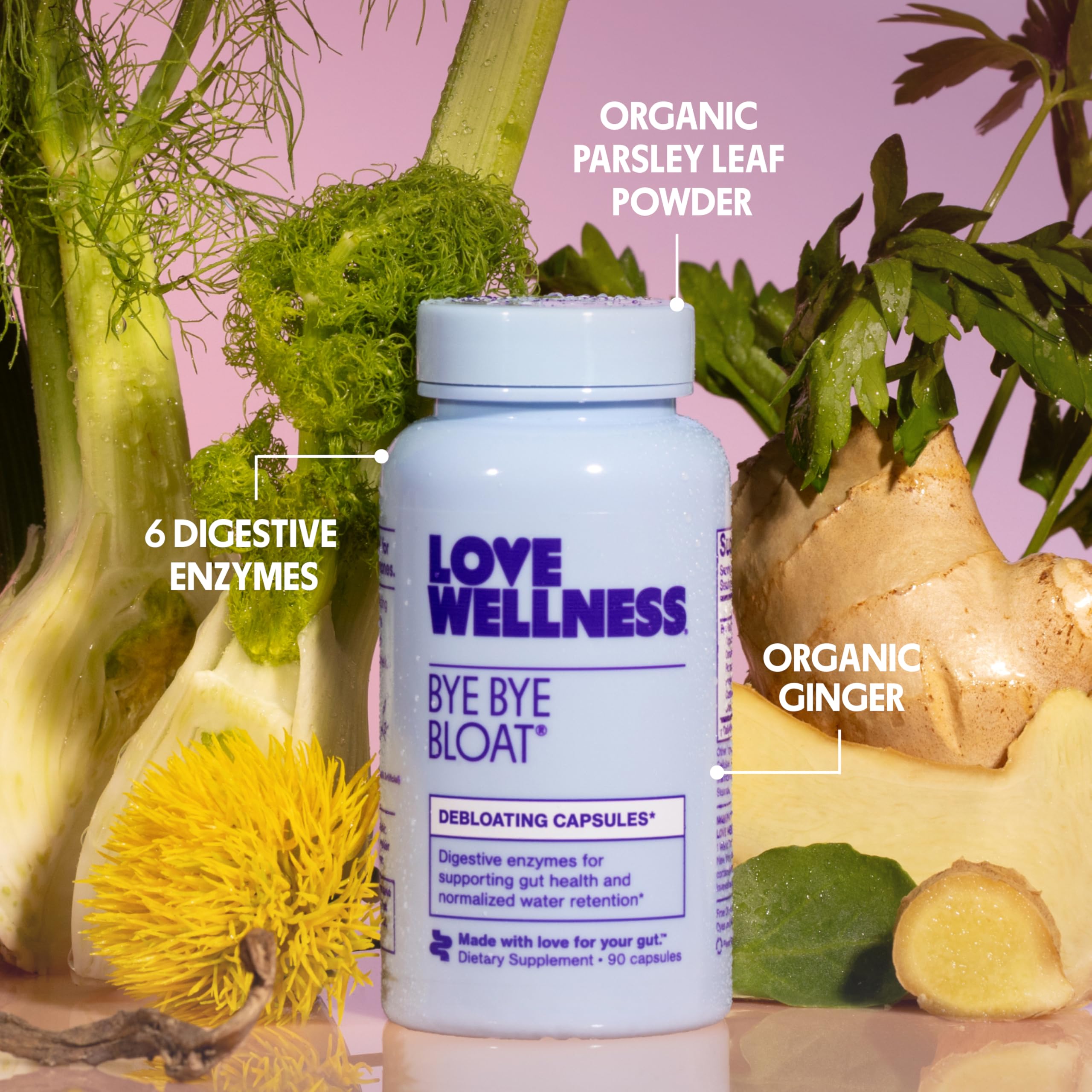 Love Wellness Bye Bye bottle side view