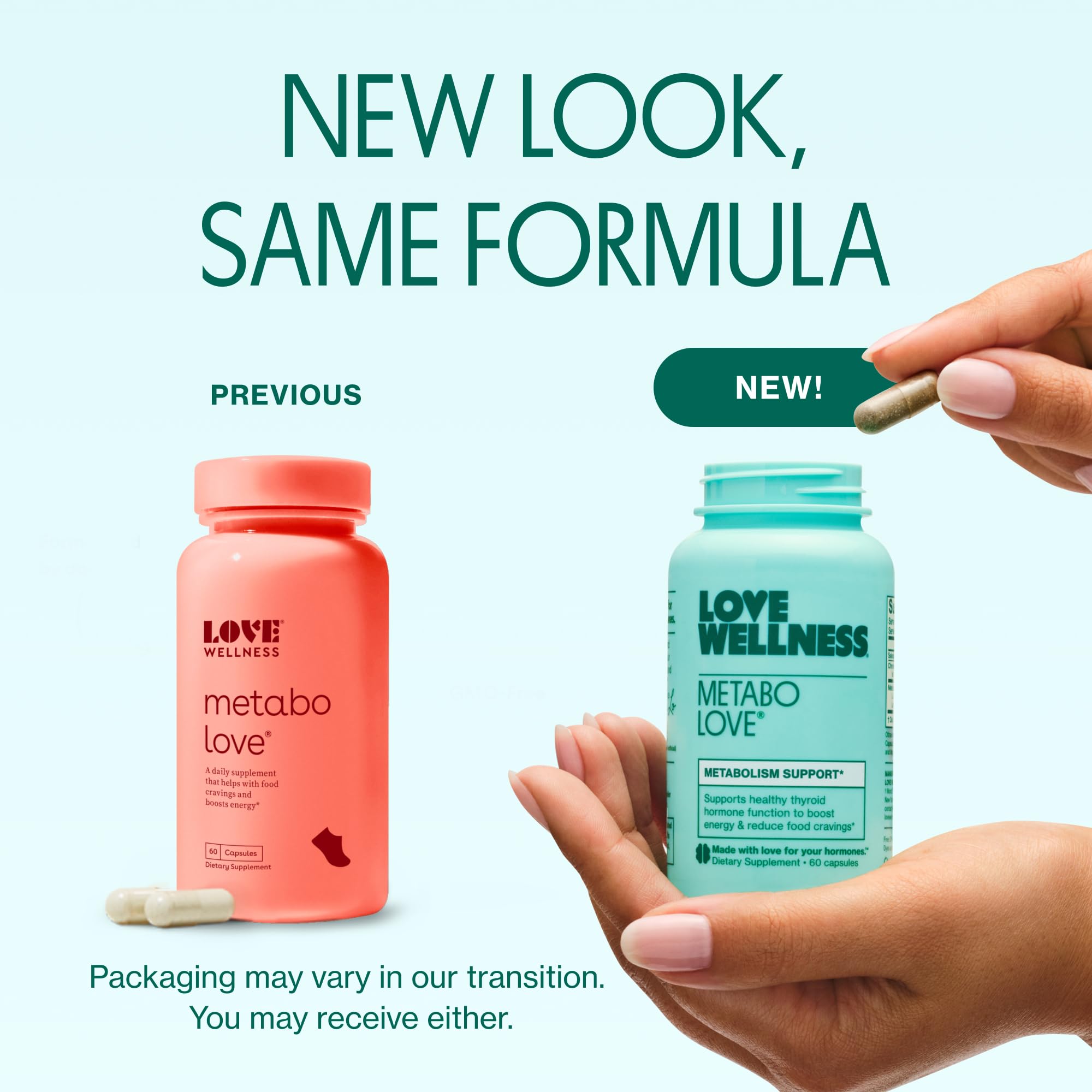 Love Wellness Daily Supplement side view showing capsule details