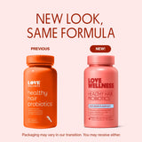 Love Wellness Healthy Hair Probiotics packaging side view