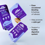 Love Wellness Relief Strips on a table with a meal