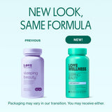 Love Wellness Sleeping Beauty capsules in a hand