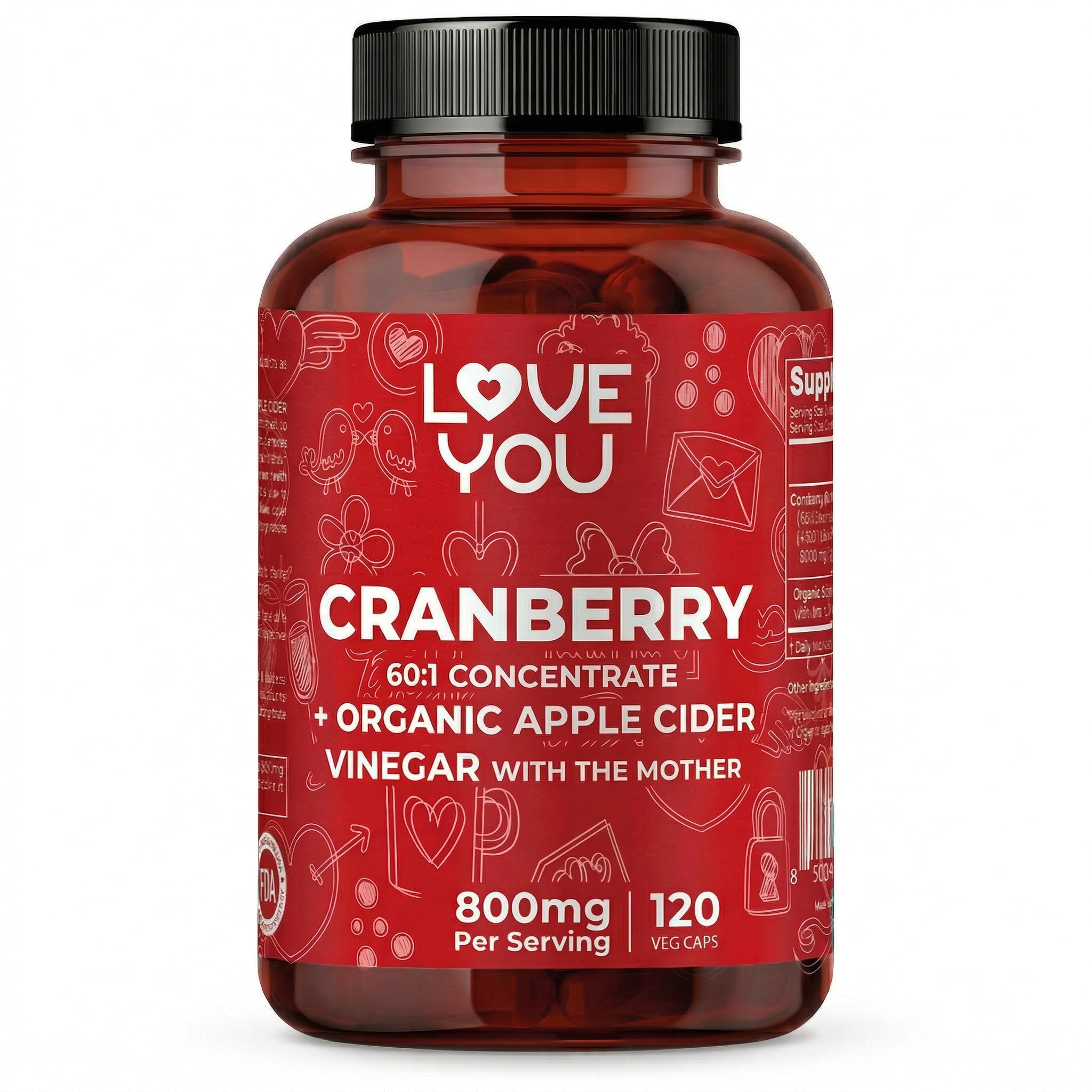 Love You Cranberry Extract with Apple Cider Vinegar front view