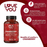 Love You Cranberry Extract with Apple Cider Vinegar label details