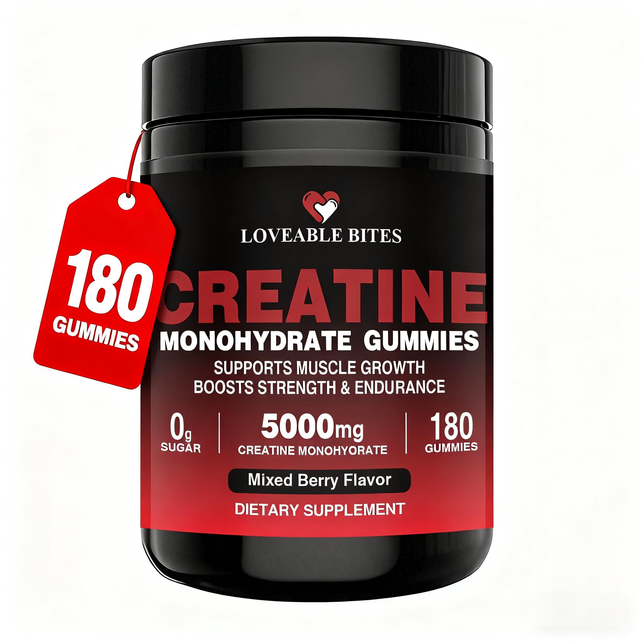Loveable Bites Creatine Gummies in hand