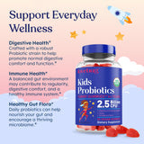 LOVEBUG Organic Strawberry Probiotic Gummies close-up