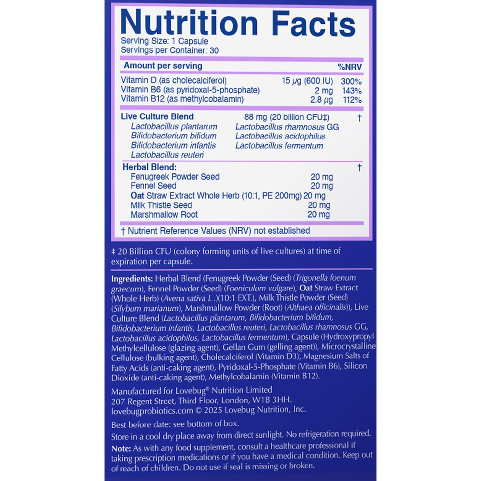 LOVEBUG Prenatal Vitamins 159g lifestyle setting