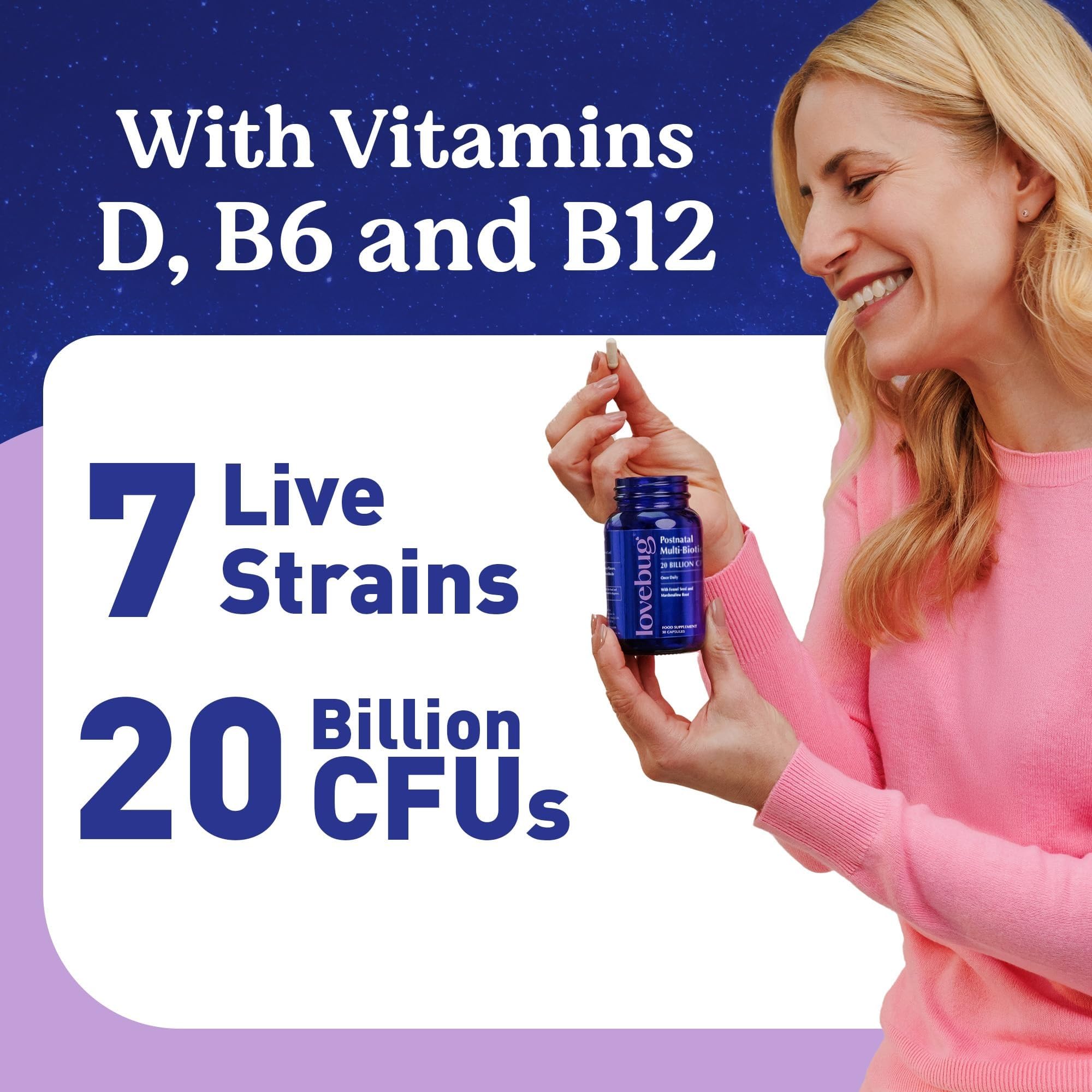 LOVEBUG Prenatal Vitamins 159g side view