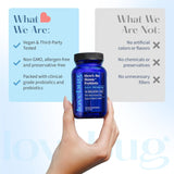 LOVEBUG Probiotic Capsules opened bottle showing capsules