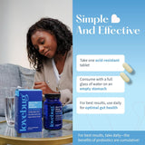 LOVEBUG Probiotic Capsules with a glass of water