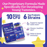 LOVEBUG Probiotic Chewables for Kids with a berry background