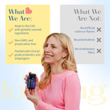 LOVEBUG Probiotic Supplement capsules in a clear bowl