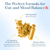 LOVEBUG Probiotic Supplement packaging on a wooden table