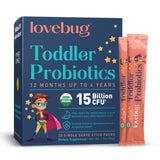 LOVEBUG Toddler Probiotics unflavoured powder packaging front view