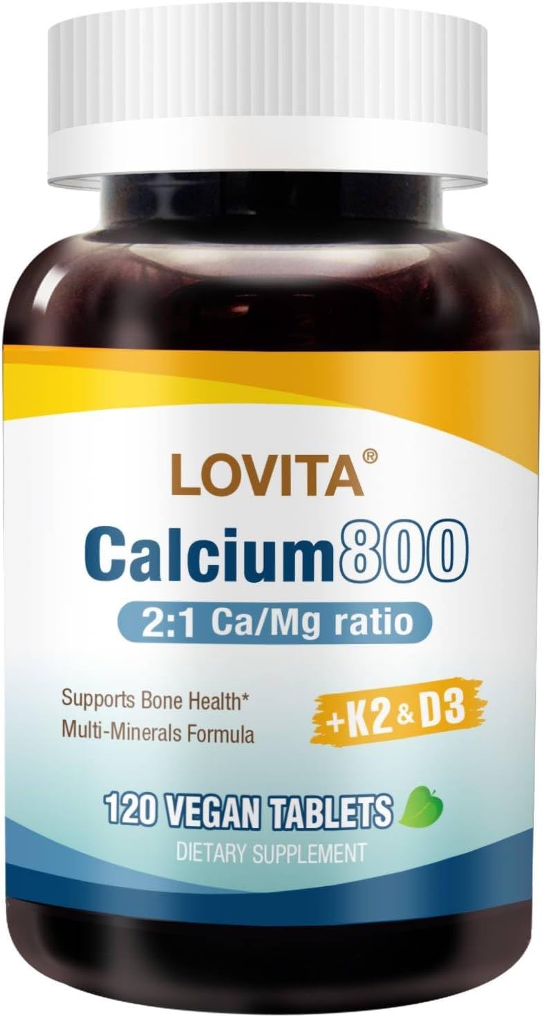 LOVITA Calcium Citrate Supplement tablets in a close-up view