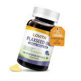 LOVITA Flaxseed Oil 180 softgels bottle front view