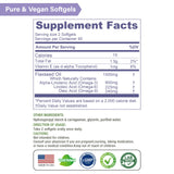 LOVITA Flaxseed Oil softgels in a hand