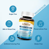 LOVITA Magnesium Capsules 500mg on a wooden table