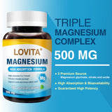 LOVITA Magnesium Capsules 500mg side view