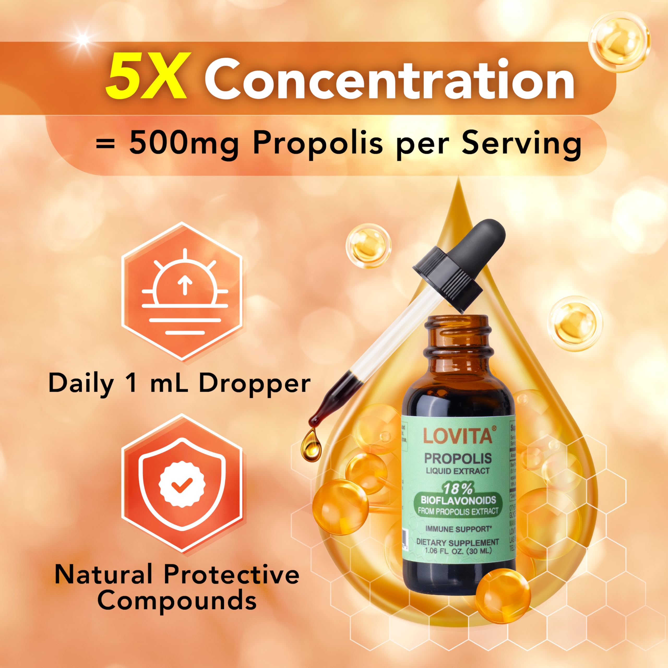 LOVITA Propolis Extract 100mg with measuring spoon