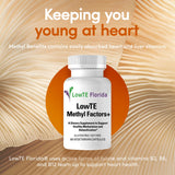LowTE Florida Methyl Factors+ supplement bottle with measuring spoon