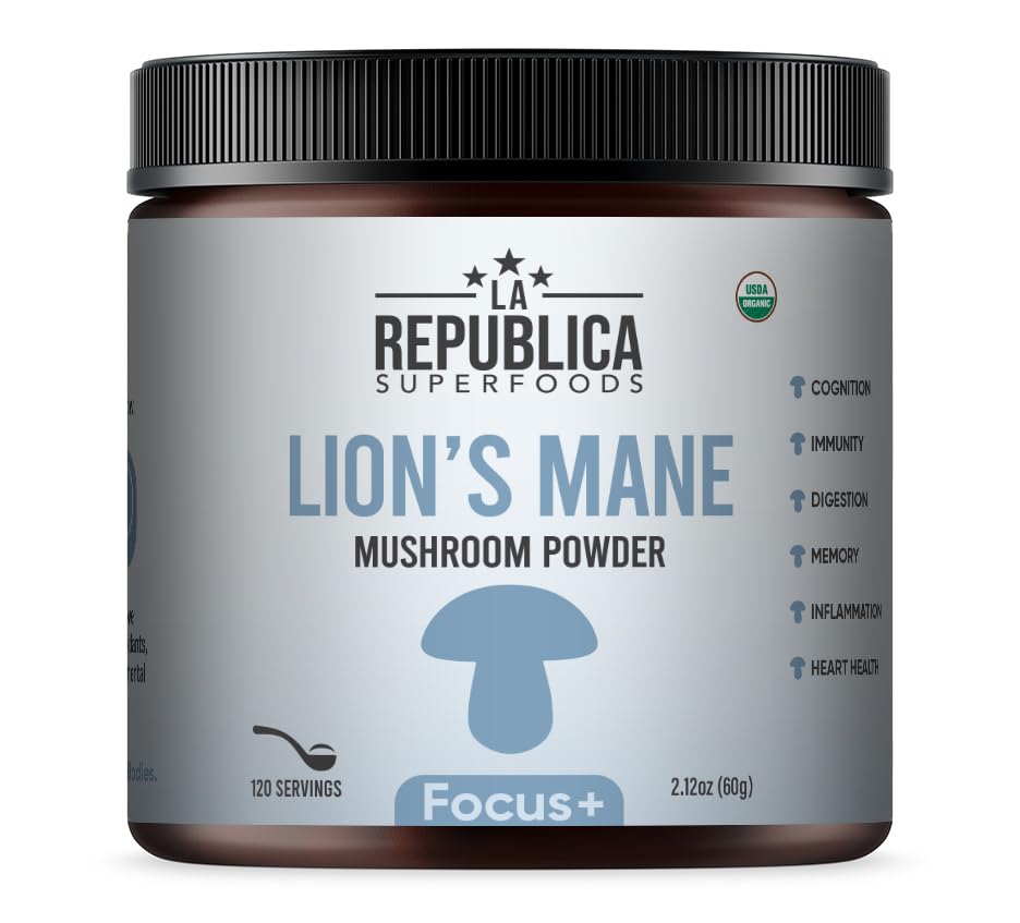 LRLA SUPERFOODS Lion’s Mane Mushroom Powder 100g front view