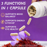 LTQXGT Saffron Supplements capsules on a table