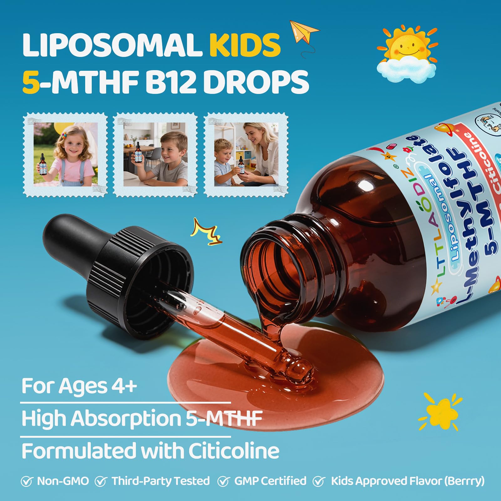 LTTLAODIZ Liposomal Vitamin B12 Supplement on a kitchen counter