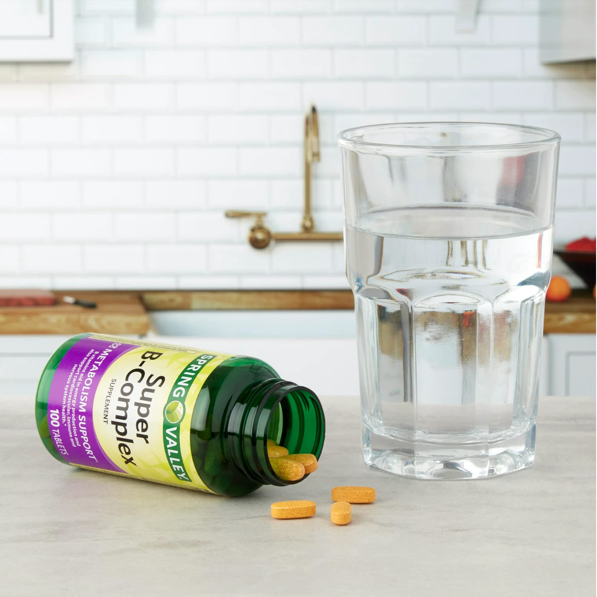 LUAL B-Complex Supplement bottle with Vitamin C
