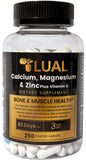 LUAL Calcium Magnesium Zinc D3 Supplement bottle front view