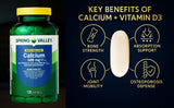 LUAL Calcium + Vitamin D3 Softgels in hand for size reference