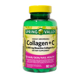 LUAL Collagen + C Tablets arranged with other health supplements