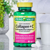 LUAL Collagen + C Tablets with a glass of water and meal