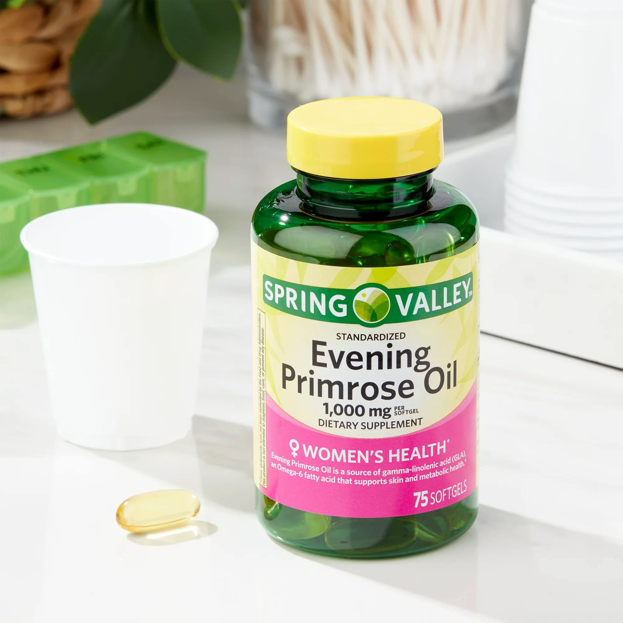 LUAL Evening Primrose Oil Softgels 1000mg with Ebook
