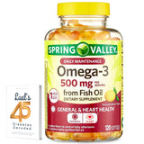 LUAL Fish Oil Omega-3 500mg softgel capsules front view