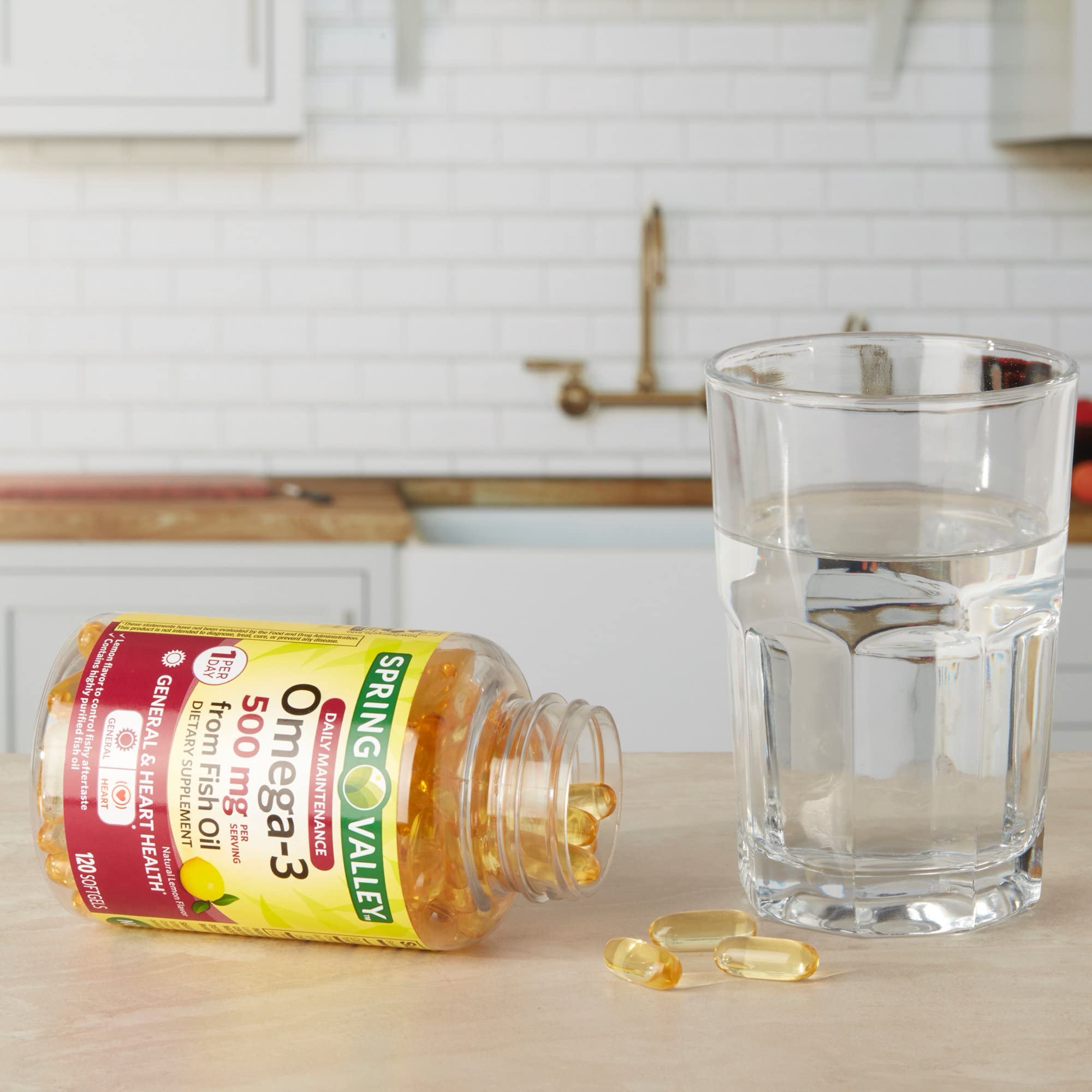 LUAL Fish Oil Omega-3 packaging with softgels